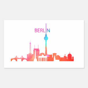 Sticker Rectangulaire Berlin coloré
