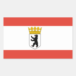 Sticker rectangulaire Berlin Drapeau