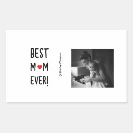 Sticker Rectangulaire Best Mom Ever Customizable Name