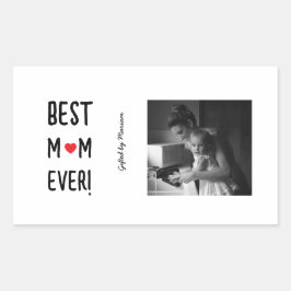 Sticker Rectangulaire Best Mom Ever Customizable Name