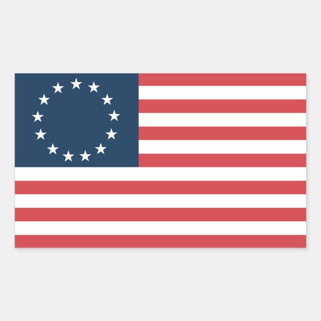 Sticker Rectangulaire Betsy Ross (Devant)