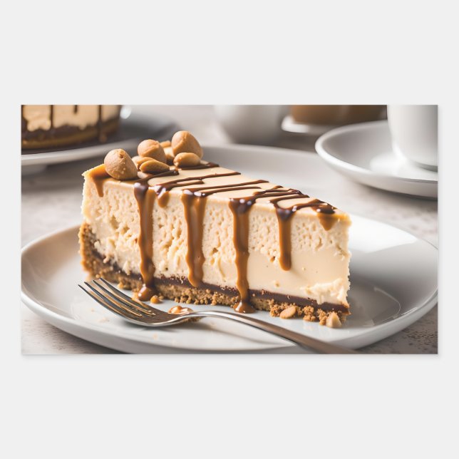 Sticker Rectangulaire Beurre d'arachide Cheesecake (Devant)