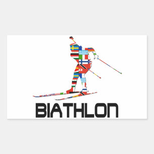 Sticker Rectangulaire Biathlon