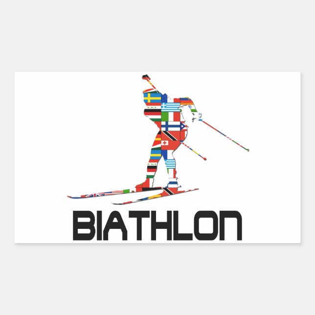 Sticker Rectangulaire Biathlon (Devant)