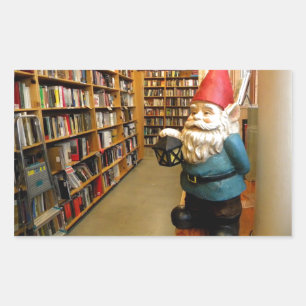 Sticker Rectangulaire Bibliothèque Gnome I