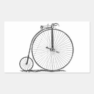 Sticker Rectangulaire Bicyclette à grande roue Penny Farthing