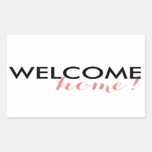 Sticker Rectangulaire Bienvenue à la maison !