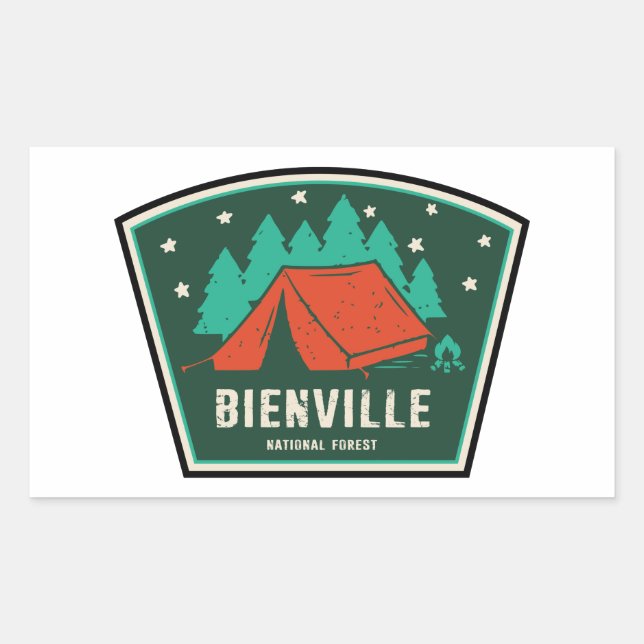 Sticker Rectangulaire Bienville National Forest Camping (Devant)