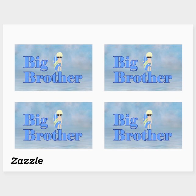 Sticker Rectangulaire Big Brother Surfer Boy (Feuille)