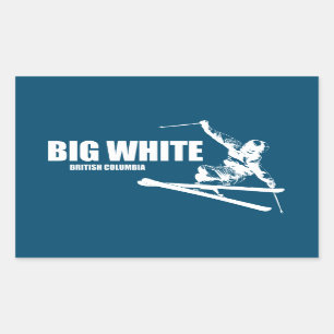 Sticker Rectangulaire Big White Skier Colombie-Britannique