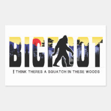 Bigfoot dans les bois autocollant, Bigfoot cache &