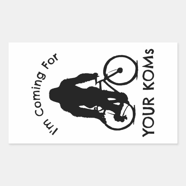 Sticker Rectangulaire Bigfoot je viens pour vos KOM (Devant)