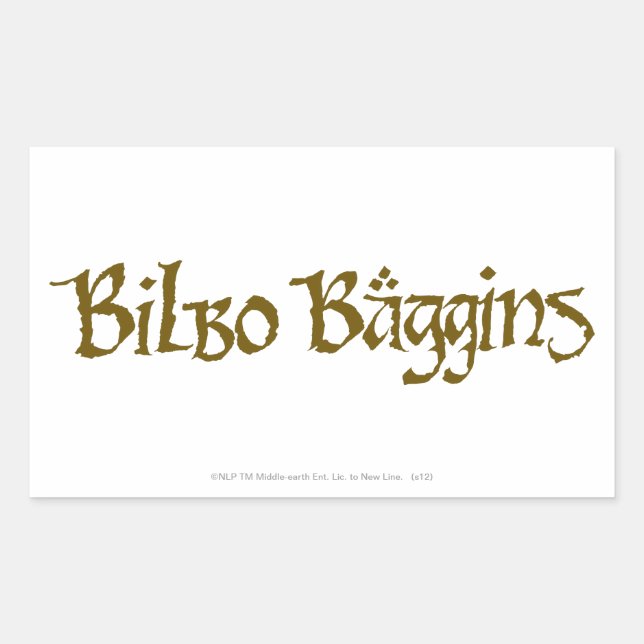 Sticker Rectangulaire BILBO BAGGINS™ Solide (Devant)