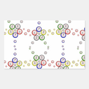 Sticker Rectangulaire Bingo Balls
