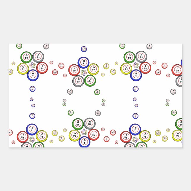 Sticker Rectangulaire Bingo Balls (Devant)