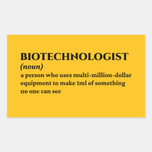 Sticker Rectangulaire Biologiste moléculaire Définition amusante