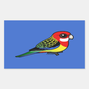Sticker Rectangulaire Birdorable Rosella oriental