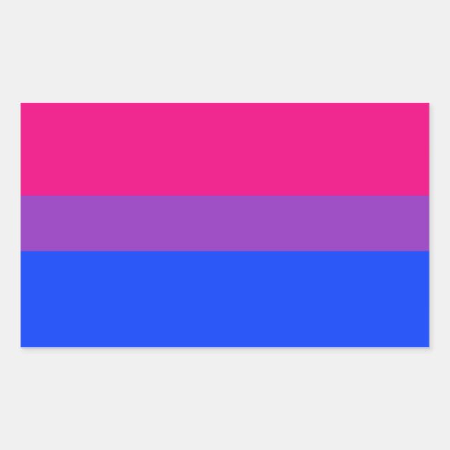 Sticker Rectangulaire Bisexual pride (Devant)