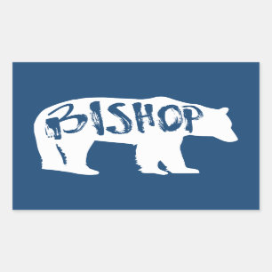 Sticker Rectangulaire Bishop California Bear