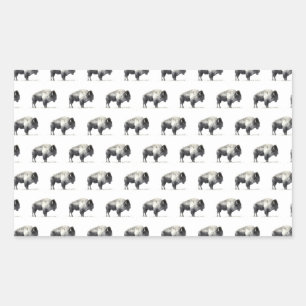 Sticker Rectangulaire Bison américain
