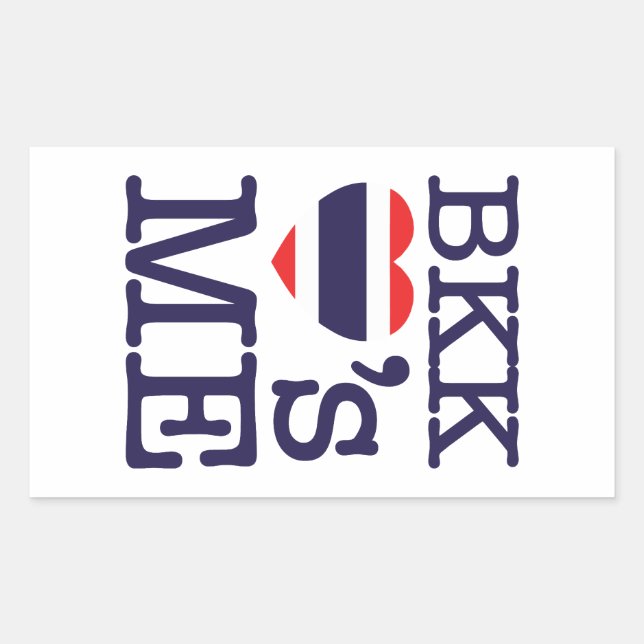 STICKER RECTANGULAIRE BKK LOVE'S ME (Devant)
