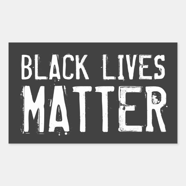 Sticker Rectangulaire Black Lives Matter - Lettres désespérées (Devant)