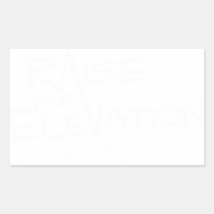 Sticker Rectangulaire Blanc Augmenter votre logo d'élévation Effacer l'A