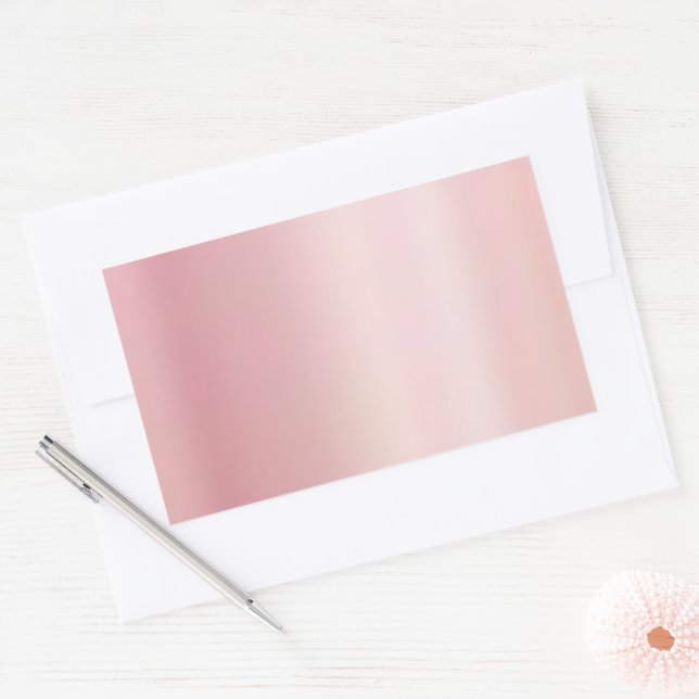 Sticker Rectangulaire Blank Template Create Your Own Elegant Rose Gold (Enveloppe)