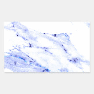 Sticker Rectangulaire Bleu et Marbre blanc