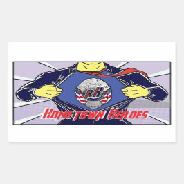 Sticker Rectangulaire bleu h