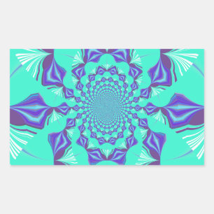 Sticker Rectangulaire Bleu précieux
