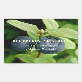 Sticker Rectangulaire Bleuets, Vaccinium ovalifolium