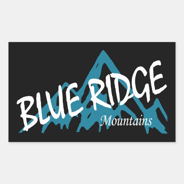 Sticker Rectangulaire Blue Ridge Mountains (Devant)