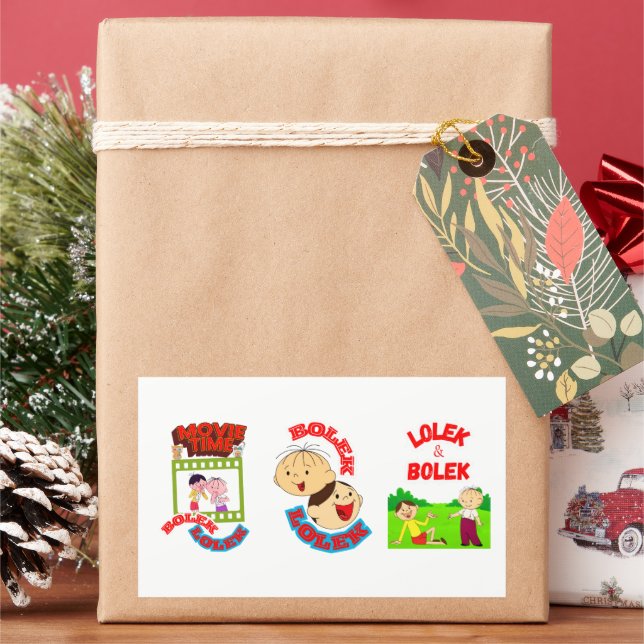 STICKER RECTANGULAIRE BOLEK ET LOLEK (vacances)