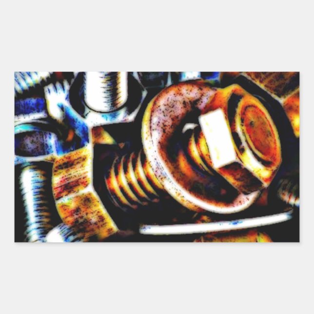 Sticker Rectangulaire Bolts Pop Art (Devant)