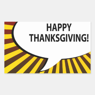 Sticker Rectangulaire BON THANKSGIVING ! bulle comique