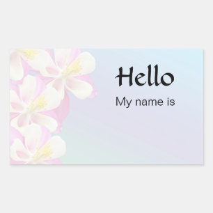 Sticker Rectangulaire Bonjour, Mon Nom Est