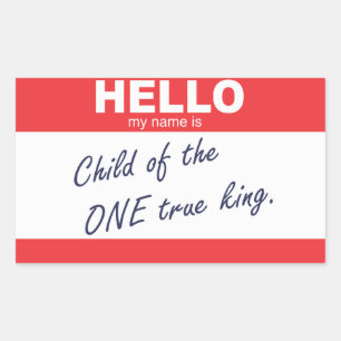 Sticker Rectangulaire Bonjour Mon Nom Est...