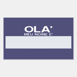 Sticker Rectangulaire Bonjour Mon Nom Est ... Personnalisable 