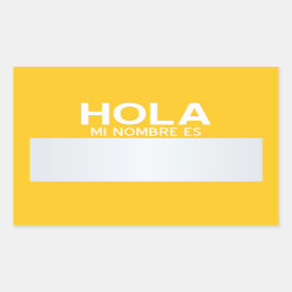 Sticker Rectangulaire Bonjour Mon Nom Est ... Personnalisable 