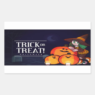 Sticker Rectangulaire Bonne fête d'Halloween