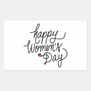Sticker Rectangulaire Bonne Journée des Femmes