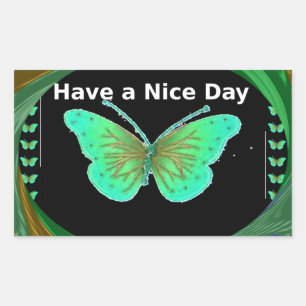 Sticker Rectangulaire Bonne journée et meilleure nuit papillon.png