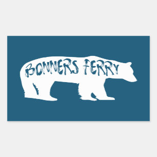 Sticker Rectangulaire Bonners Ferry Idaho Ours