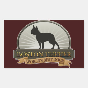 Sticker Rectangulaire Boston Terrier