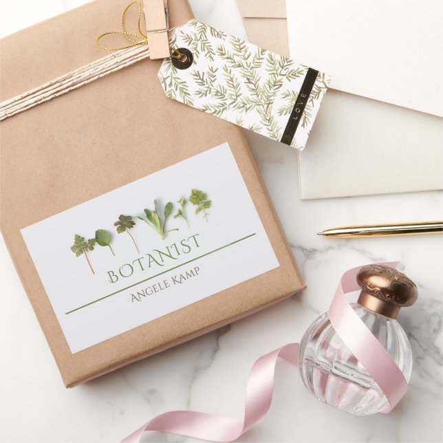 Sticker Rectangulaire Botaniste (Cadeaux)