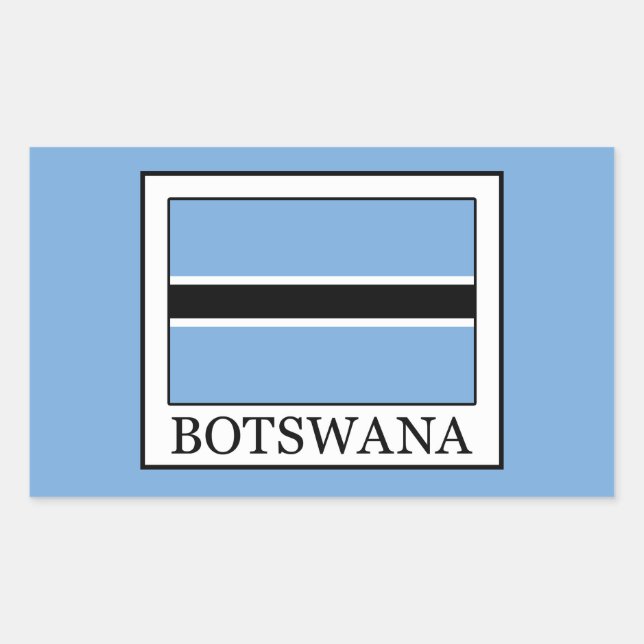 Sticker Rectangulaire Botswana (Devant)