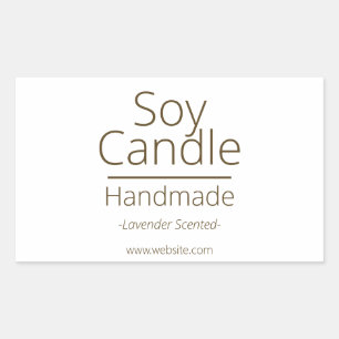Sticker Rectangulaire Bougie De Soja Sophistiquée Hobby D'Entreprise