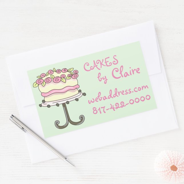 Sticker Rectangulaire Boulangerie personnalisée (Enveloppe)