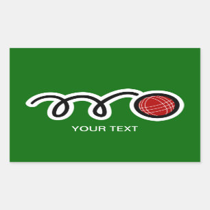 Sticker Rectangulaire Boule de Bocce